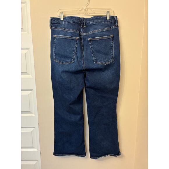 Good American Jeans Women's Sz 14-18 Blue Good Legs Crop Mini Boot Cut - Picture 2 of 8